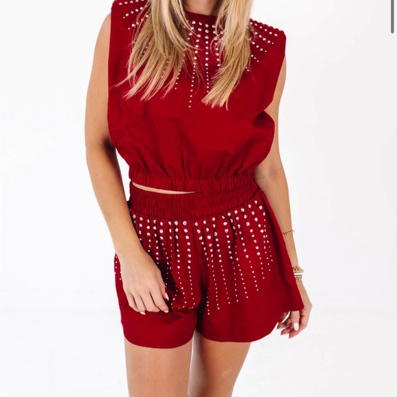 TCEC Tops - Red Sparkle Matching Set - Women's Size Large